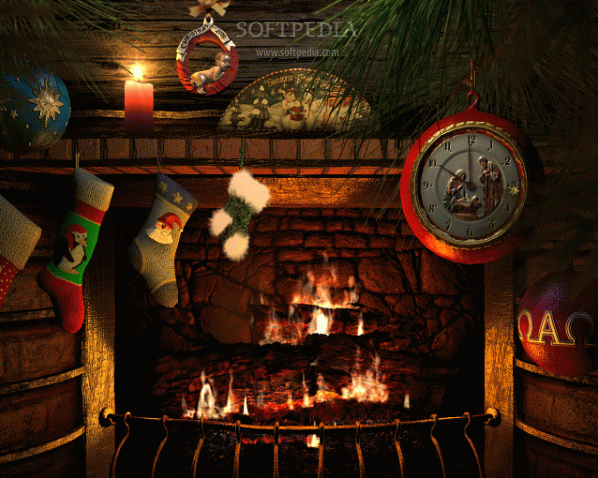 Fireside Christmas 3D Screensaver