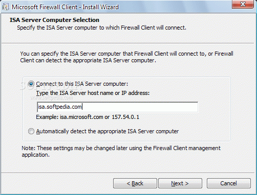 Microsoft Firewall Client for ISA Server