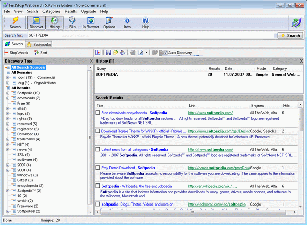 FirstStop WebSearch Free Edition