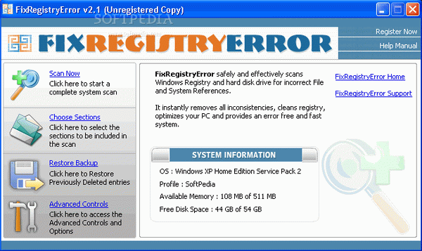 FixRegistryError