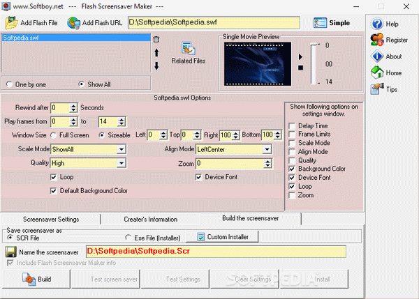 Flash Screensaver Maker