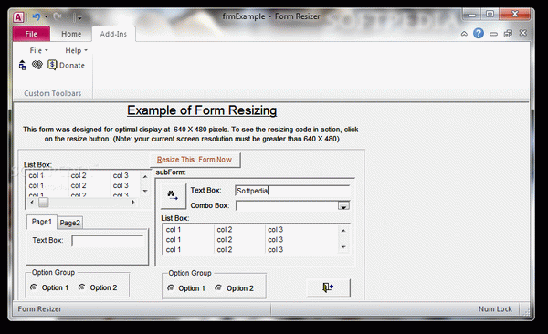 Form Resizer for Microsoft Access