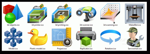 Free 3d Printer Icon Set