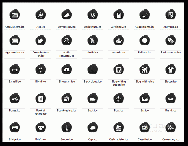 Free Black Cloud Icons