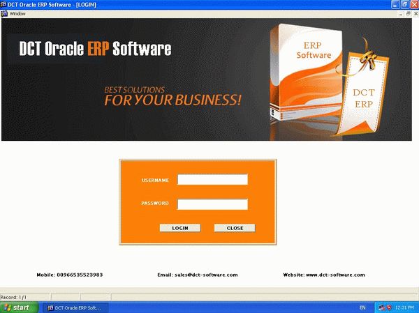 DCT Oracle ERP Software
