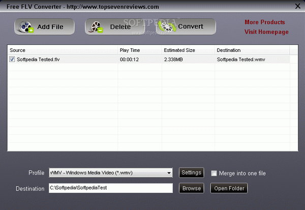 Free FLV to WMV Converter