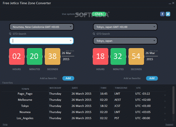 Free Jetico Time Zone Converter