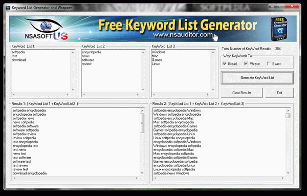 Free Keyword List Generator