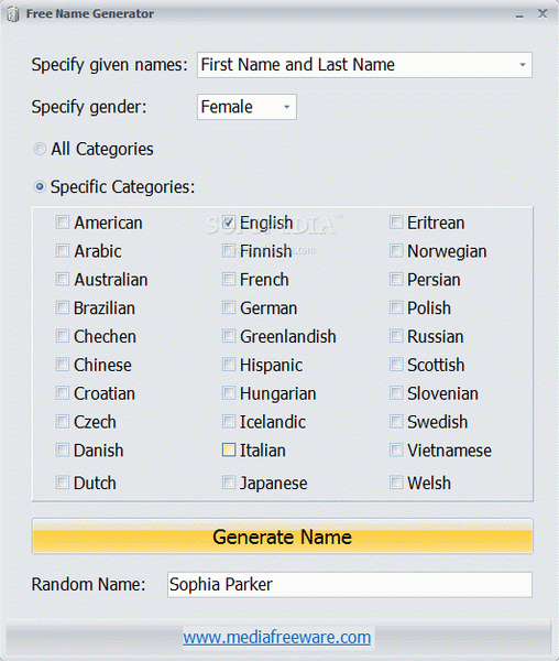 Free Name Generator