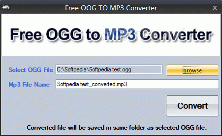 Free OGG TO MP3 Converter