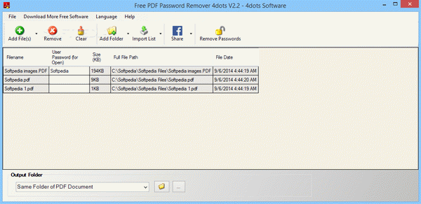 Free PDF Password Remover