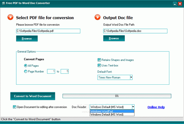 Free PDF to Word Doc Converter