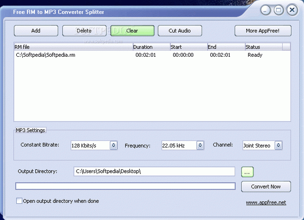 Free RM to MP3 Converter Splitter