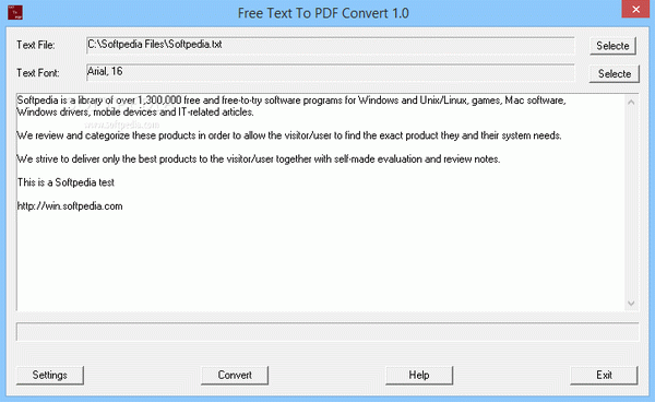 Free Text to PDF Convert