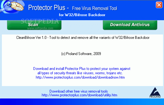 Free Virus Removal Tool for W32/Bifrose Backdoor