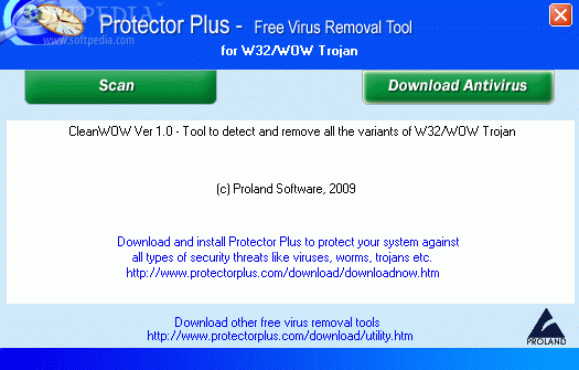 Free Virus Removal Tool for W32/WOW Trojan