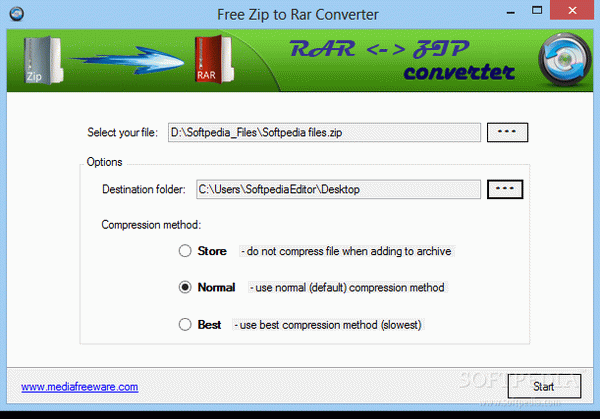 Free Zip to Rar Converter