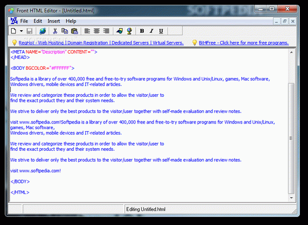 Front HTML Editor