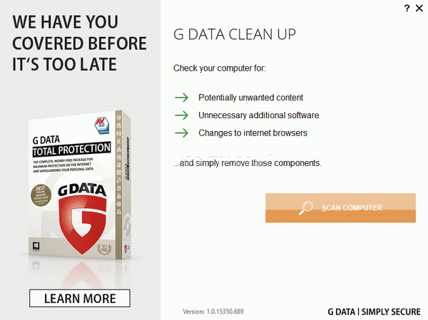 G DATA Clean Up