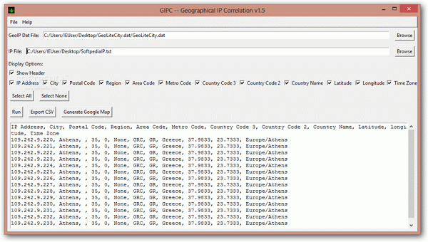 GIPC (Geographical IP Correlation)