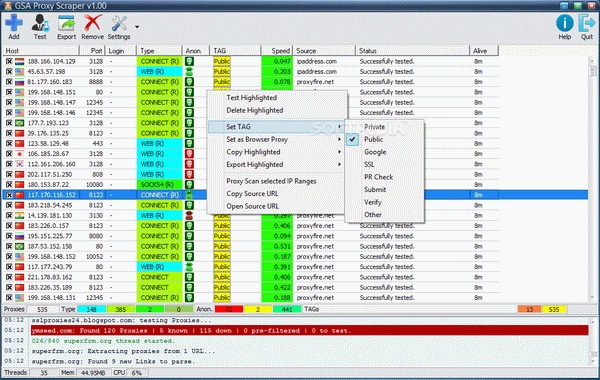 GSA Proxy Scraper