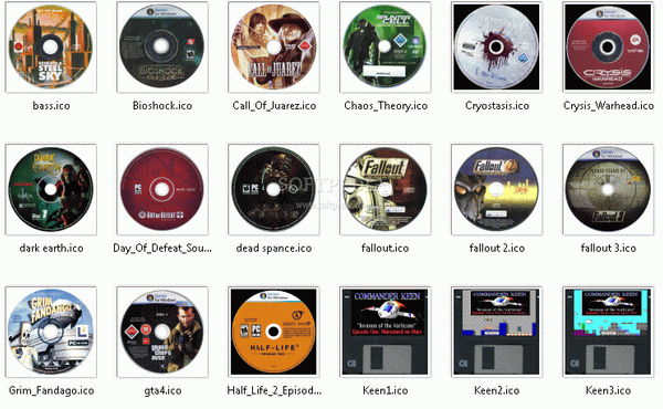 Game CD DVD Diskette Icons