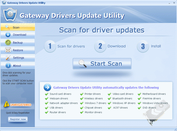 Gateway Drivers Update Utility