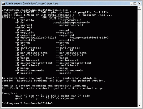 Gawk for Windows