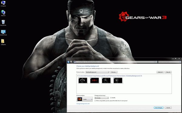 Gears of War 3 Windows 7 Theme