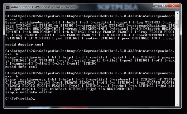 GeoExpress Command Line Utilities