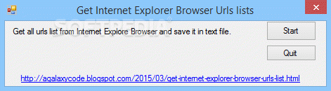 Get Internet Explorer Browser Urls lists