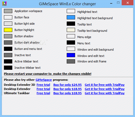 GiMeSpace Win8.x Color Changer