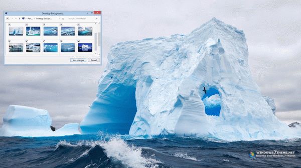 Giant Icebergs Windows 7 Theme