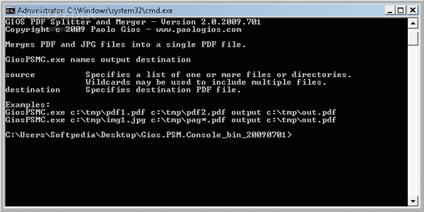 Gios PDF Splitter and Merger - Console Version