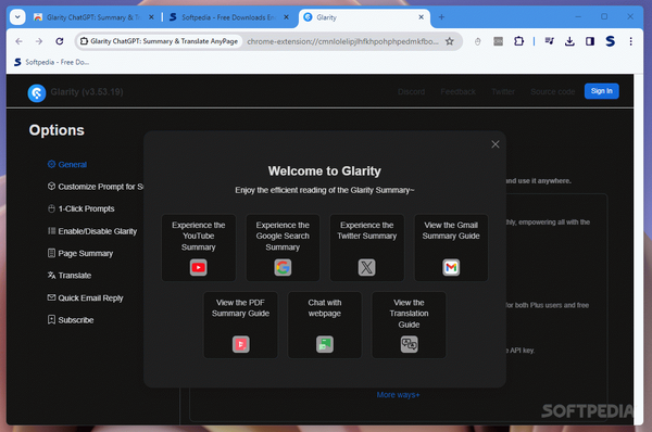 Glarity ChatGPT: Summary & Translate AnyPage