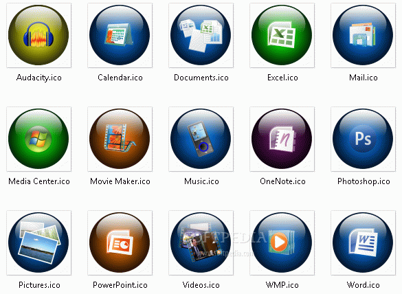 Glossy Orb Icons - Full Set