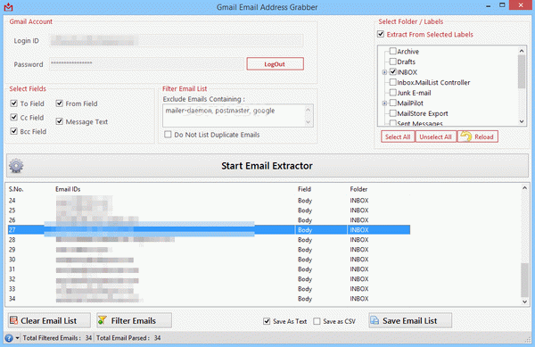 Gmail Email Address Grabber