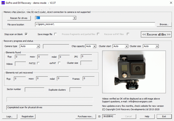 GoPro Hero and DJI Recovery