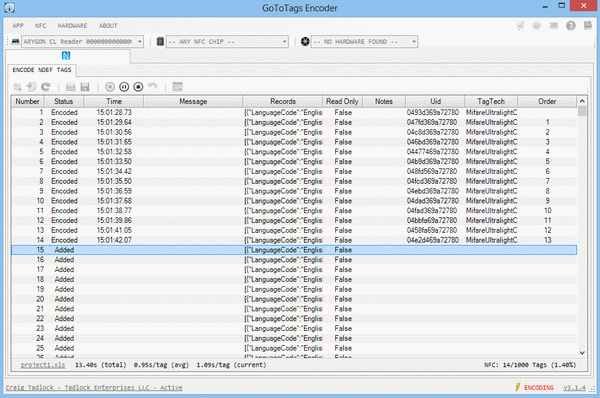 GoToTags NFC Encoder