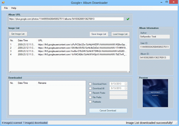 Google+ Album Downloader