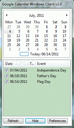 Google Calendar Windows Client