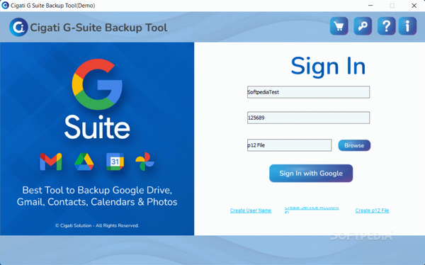 Cigati G Suite Backup Tool