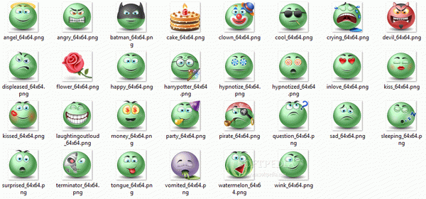 Green Emoticons