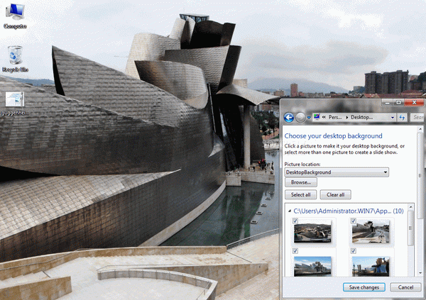 Guggenheim Bilbao Windows 7 Theme