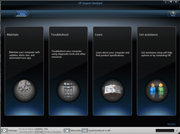 HP Support Assistant for Home Desktops