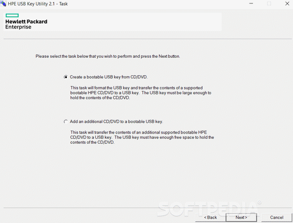 HPE USB Key Utility