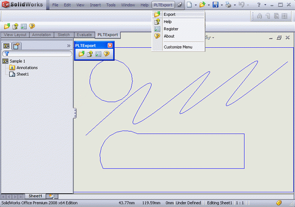 PLT Export for SolidWorks (formerly HPGL Export for SolidWorks)