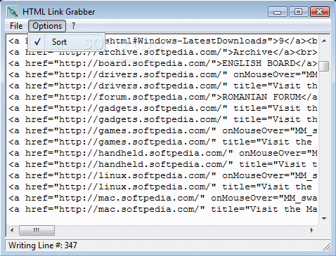 HTML Link Grabber