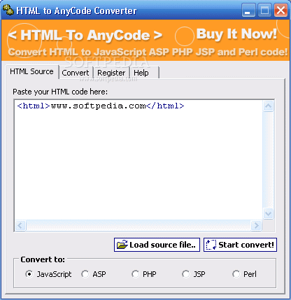 HTML to AnyCode Converter