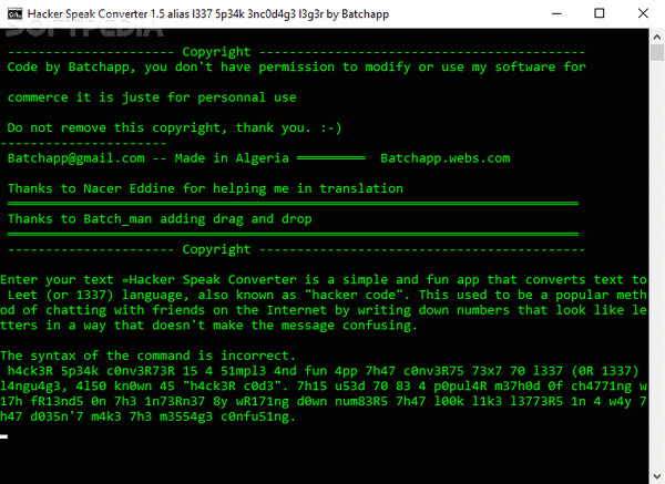 Hacker Speak Converter